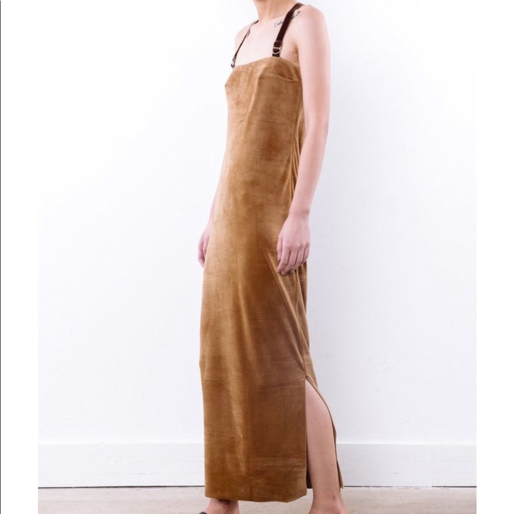 Velvet maxi dress with adjustable straps